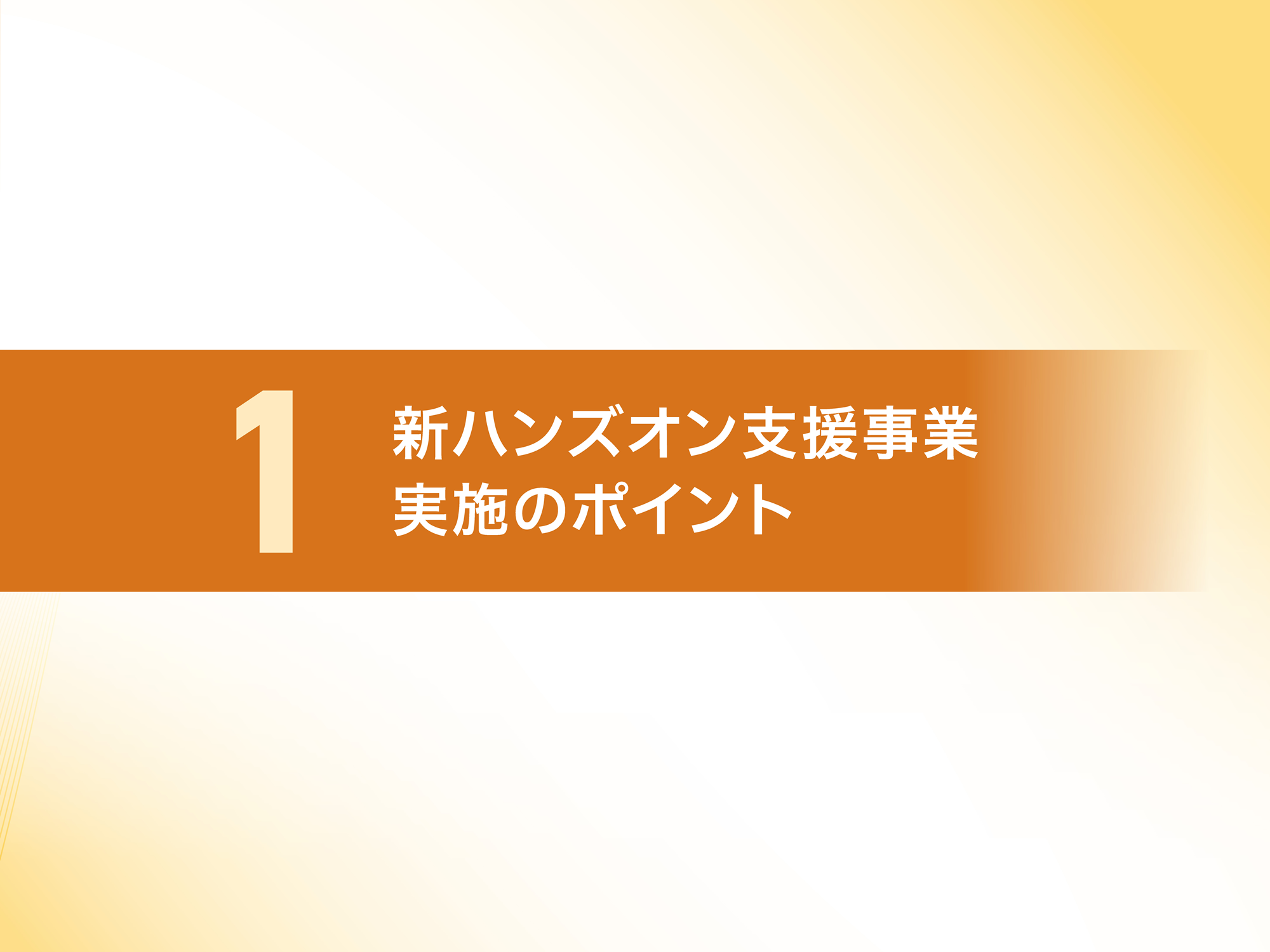 新ハンズオン支援事業実施のポイント
